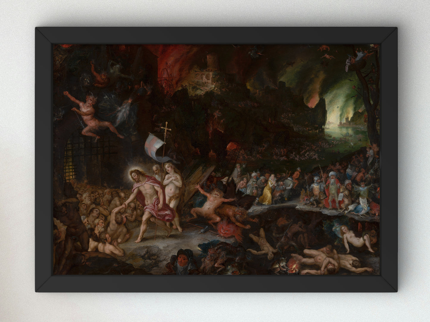 Christ's Descent into Limbo by Hans Rottenhammer and Jan Brueghel the Elder 1597, Wall Art Print, Fine Art Reproduction, Museum Quality