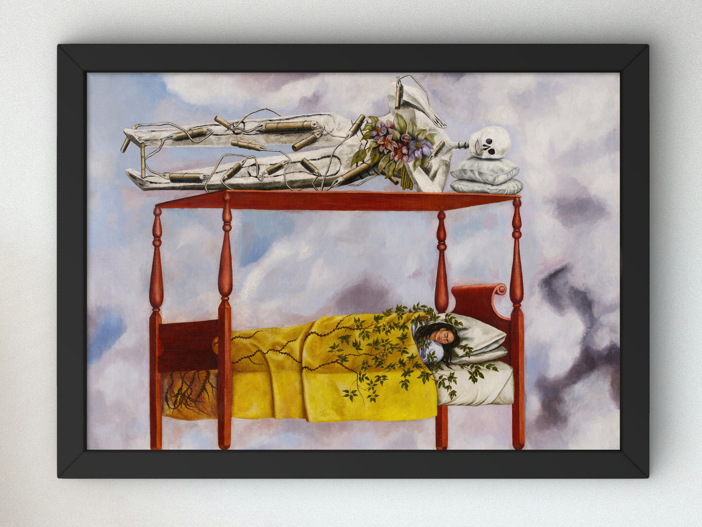 The Dream by Frida Kahlo 1940, Wall Art Print, Fine Art Reproduction, Museum Quality Decor, Poster