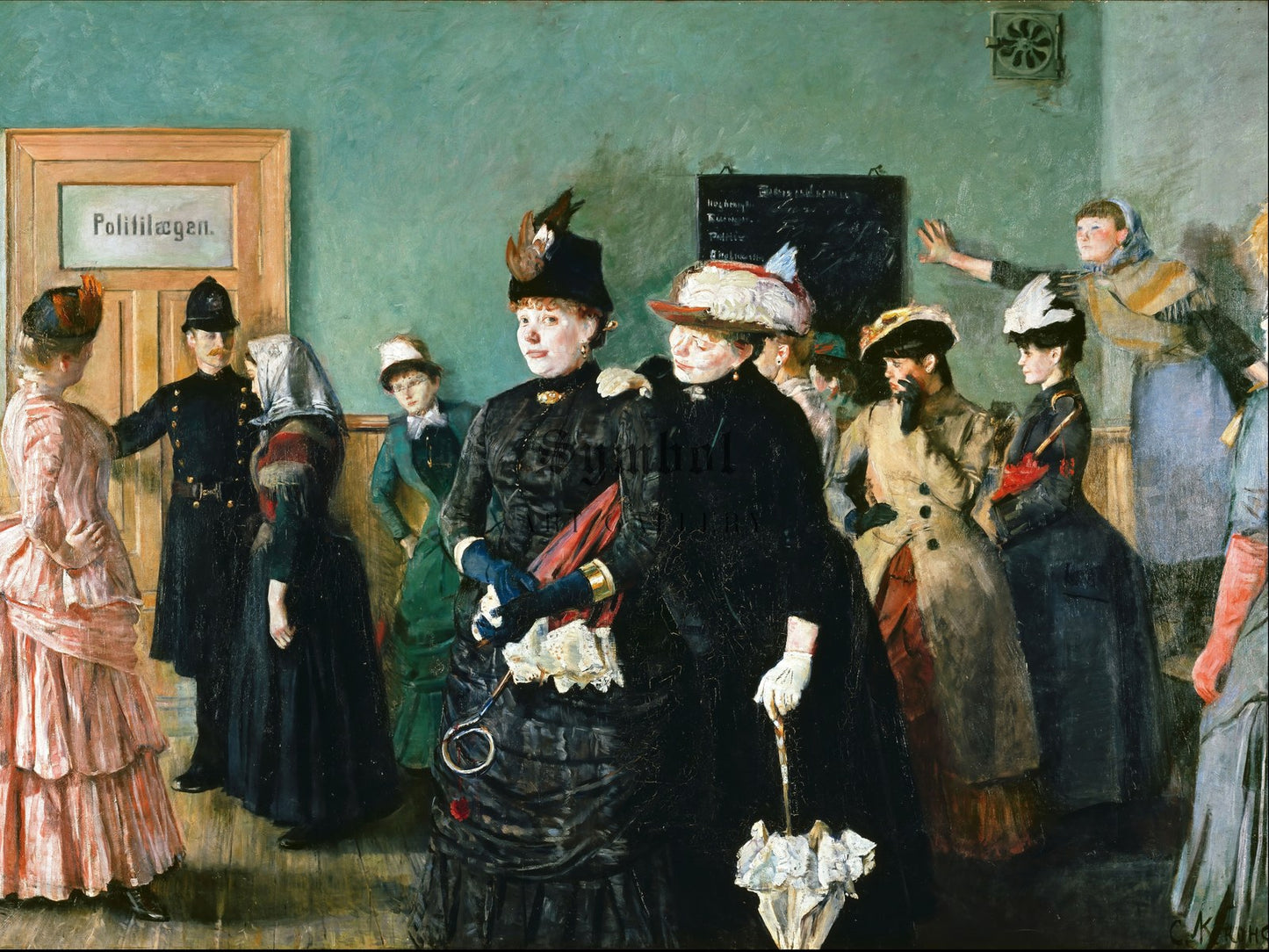 Albertine to see the Police Surgeon by Christian Krohg 1885, Wall Art Print, Fine Art Reproduction, Museum Quality Decor, Poster