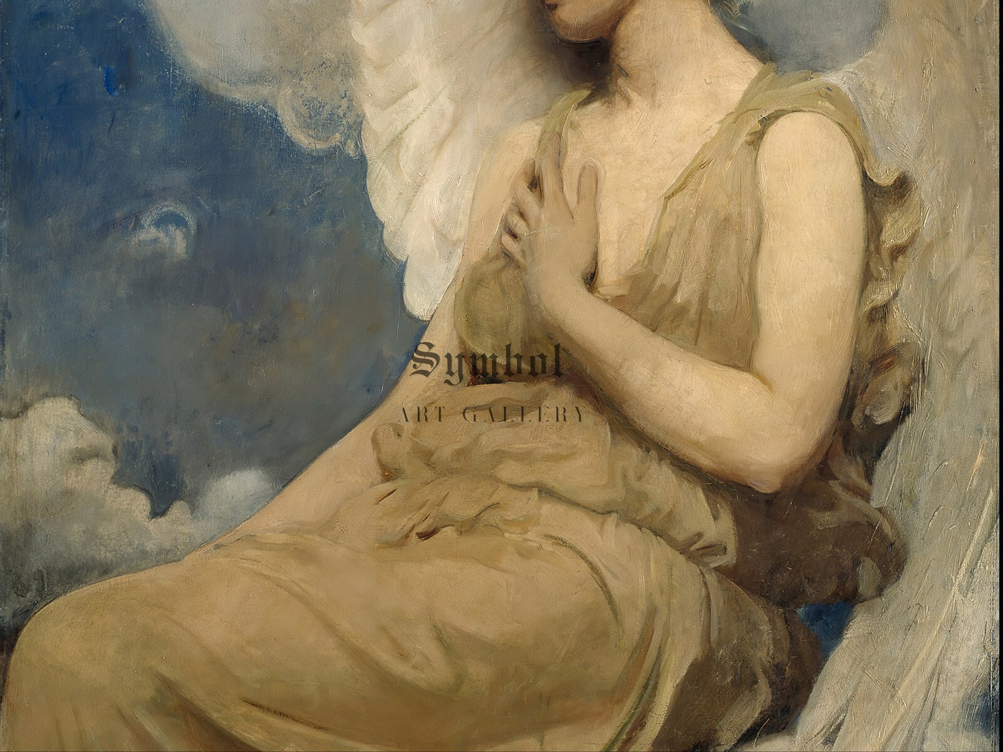 Winged Figure by Abbott Handerson Thayer 1889, Wall Art Print, Fine Art Reproduction, Museum Quality Decor, Poster