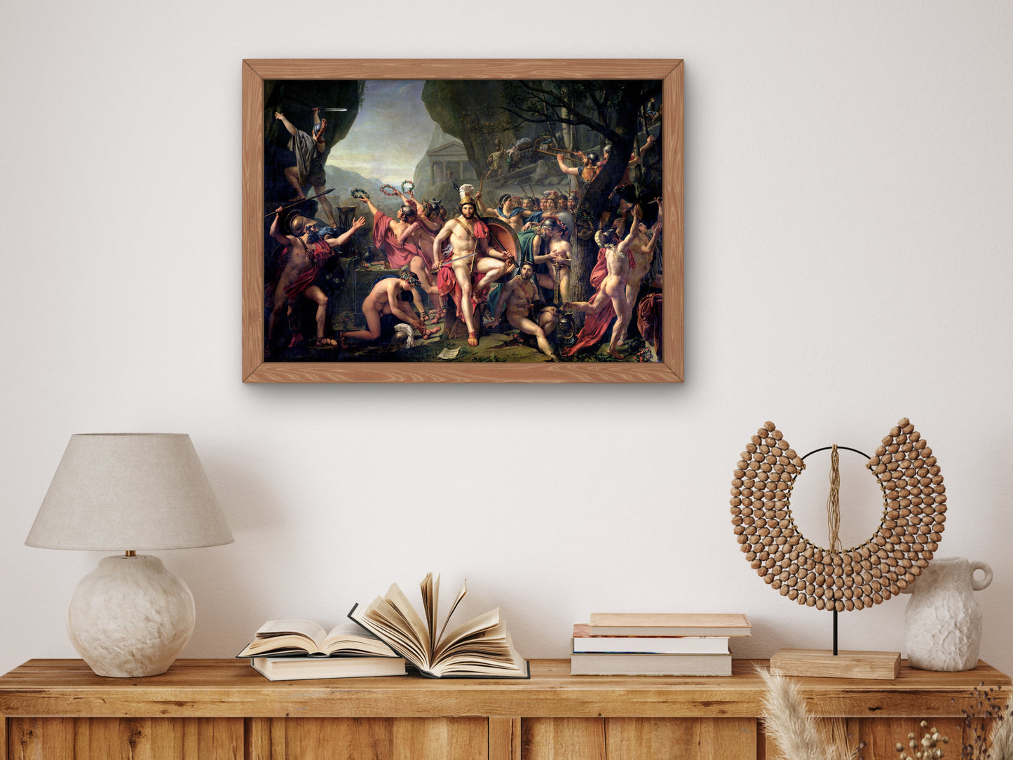 Leonidas at Thermopylae by Jacques Louis David 1814, Wall Art Print, Fine Art Reproduction, Museum Quality Decor, Poster