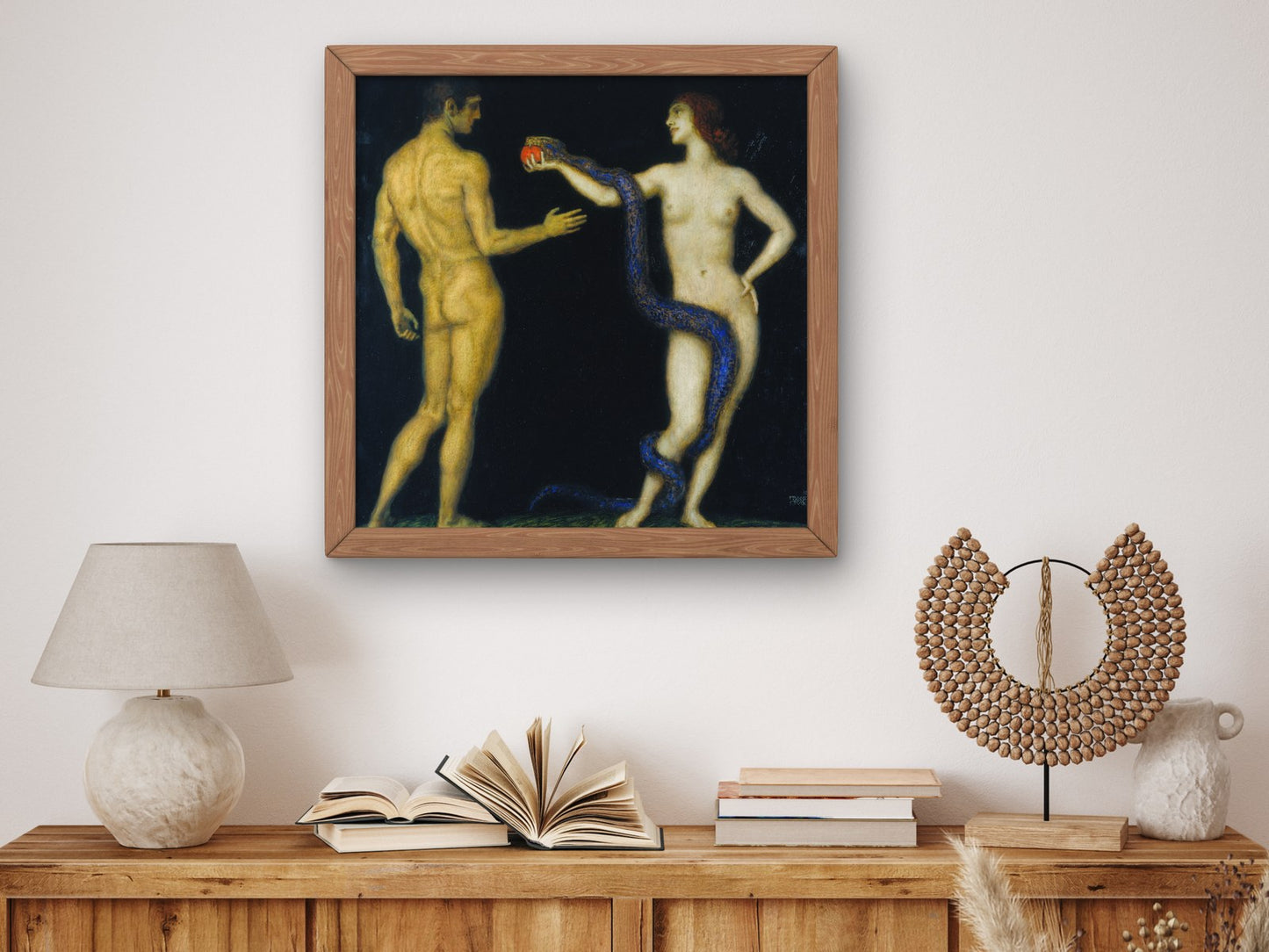 Adam and Eve by Franz von Stuck 1920, Wall Art Print, Fine Art Reproduction, Museum Quality Decor, Poster