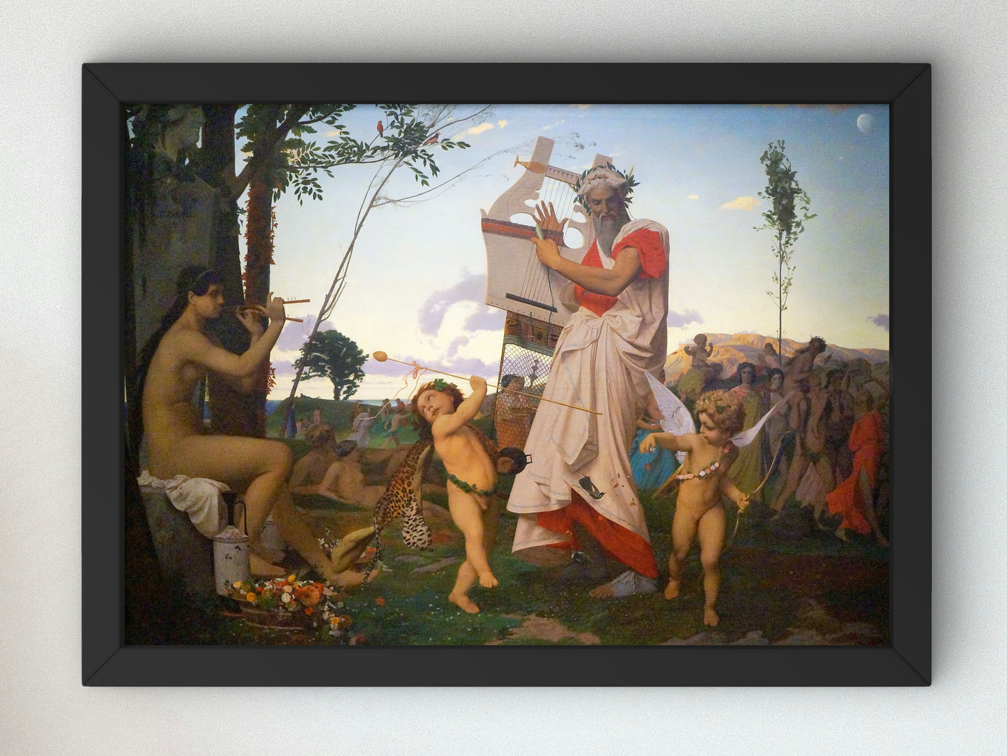 Anacreon, Bacchus and Cupid by Jean Leon Gerome, Wall Art Print, Fine Art Reproduction, Museum Quality Decor, Poster