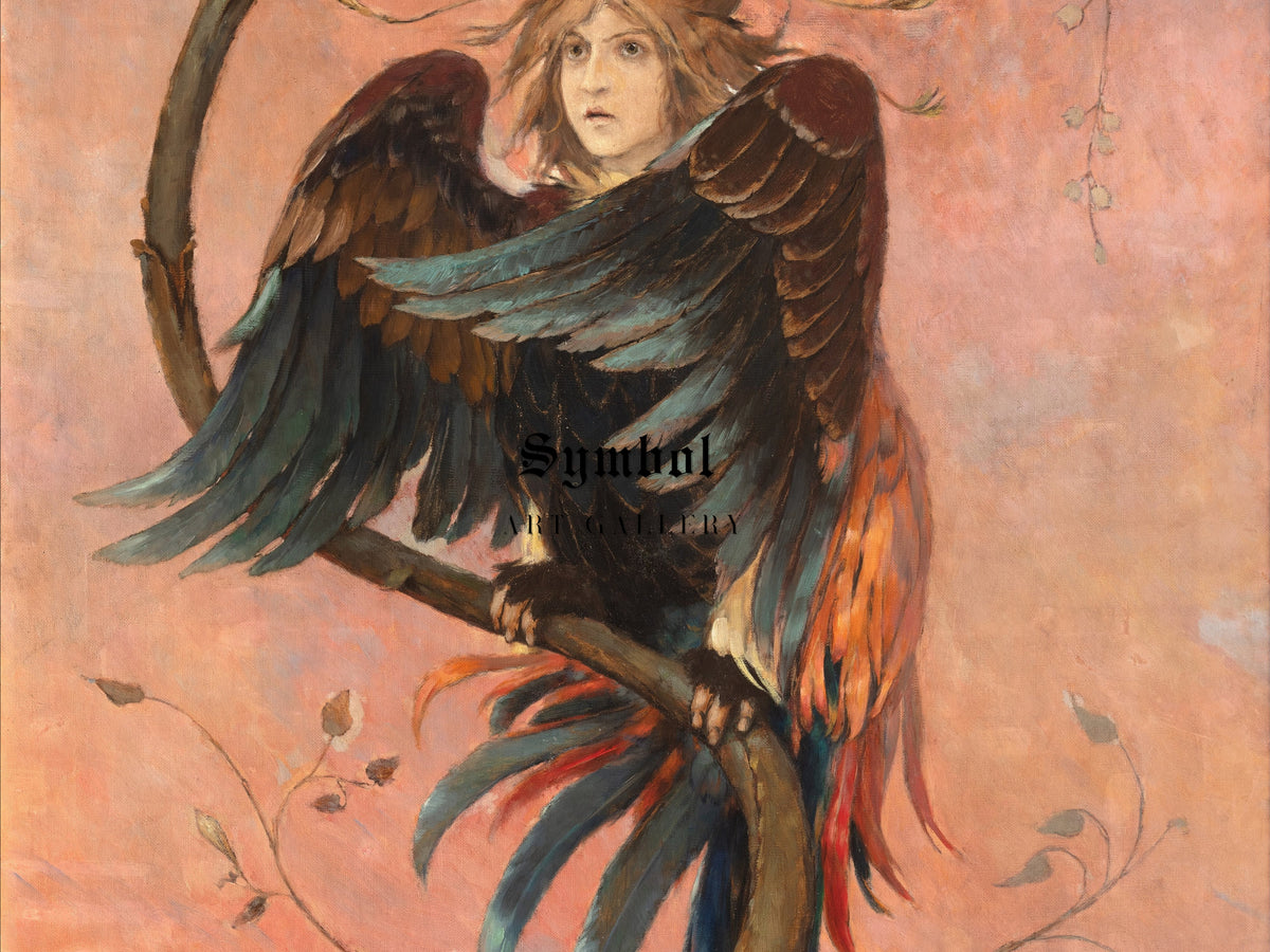 The Bird Gamayun by Viktor Vasnetsov 1898, Wall Art Print, Fine Art Reproduction, Museum Quality Decor, Poster