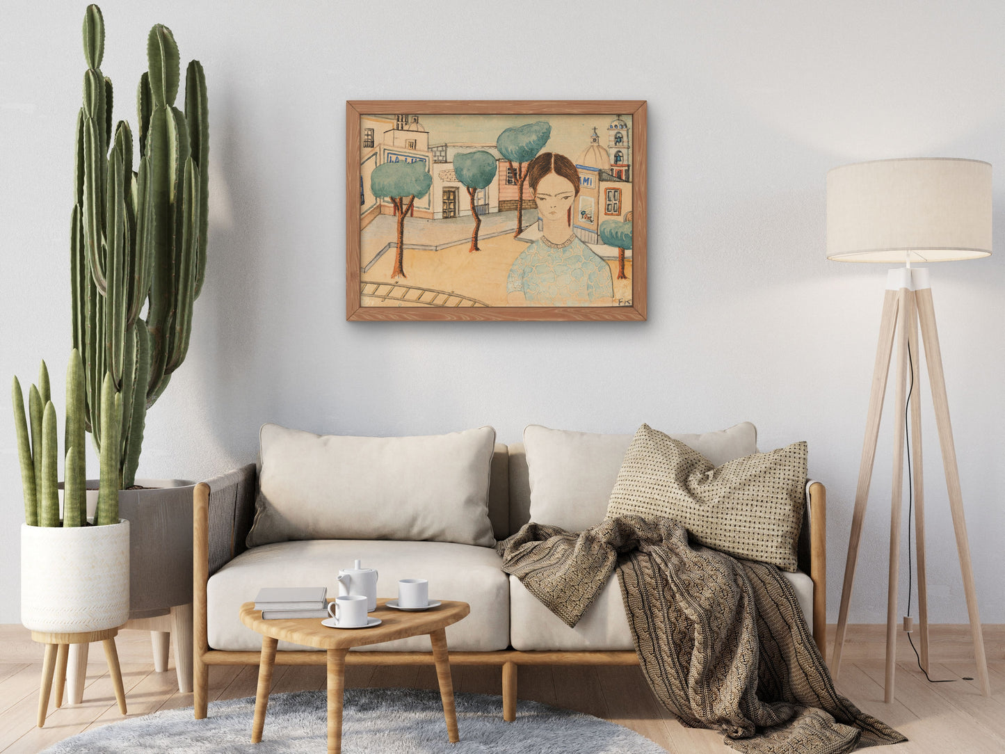 Frida Kahlo in Coyoacán by Frida Kahlo 1927, Wall Art Print, Fine Art Reproduction, Museum Quality Decor, Poster