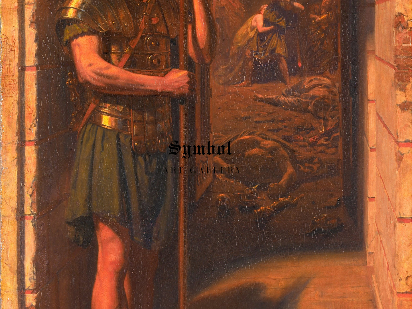 Faithful unto Death by Edward John Poynter 1865, Wall Art Print, Fine Art Reproduction, Museum Quality Decor, Poster