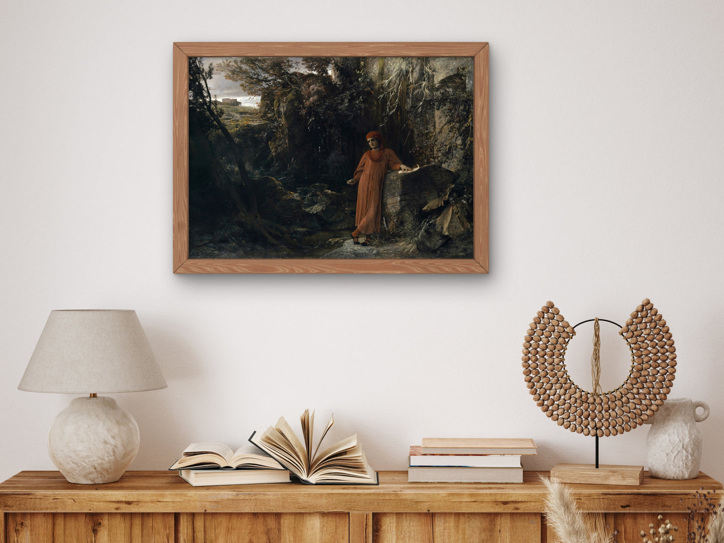 Petrarch at the Spring of Vaucluse by Arnold Böcklin 1867, Wall Art Print, Fine Art Reproduction, Museum Quality Decor, Poster