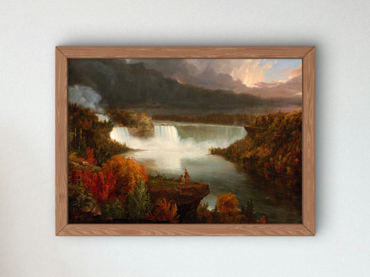 Distant View of Niagara Falls by Thomas Cole 1830, Wall Art Print, Fine Art Reproduction, Museum Quality Decor, Poster