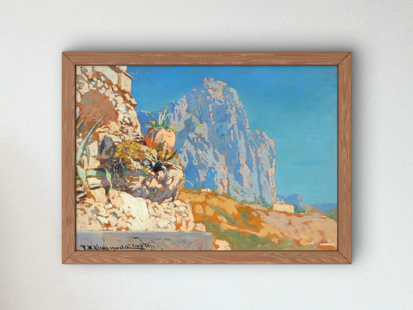 Marina Piccola in Capri by Feliks Michał Wygrzywalski 1931, Wall Art Print, Fine Art Reproduction, Museum Quality Decor, Poster