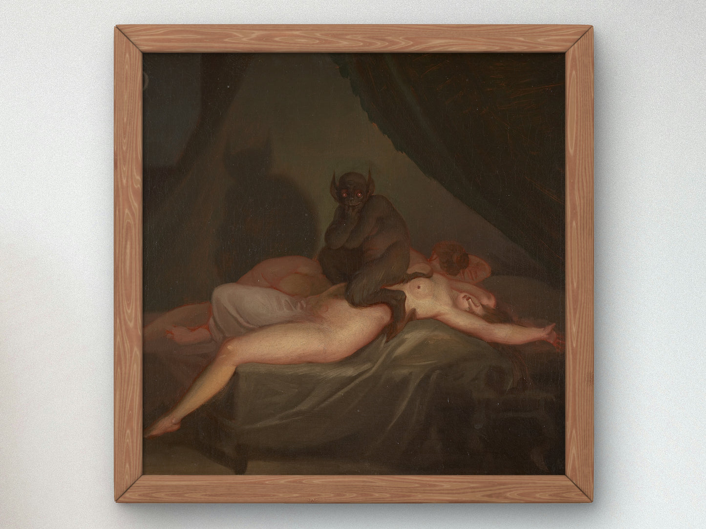 Nightmare by Nicolai Abildgaard 1800, Wall Art Print, Fine Art Reproduction, Museum Quality Decor, Poster
