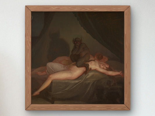 Nightmare by Nicolai Abildgaard 1800, Wall Art Print, Fine Art Reproduction, Museum Quality Decor, Poster
