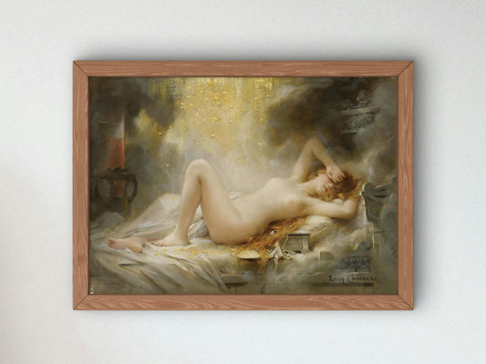 Danae by Léon François Comerre 1876, Wall Art Print, Fine Art Reproduction, Museum Quality Decor, Poster