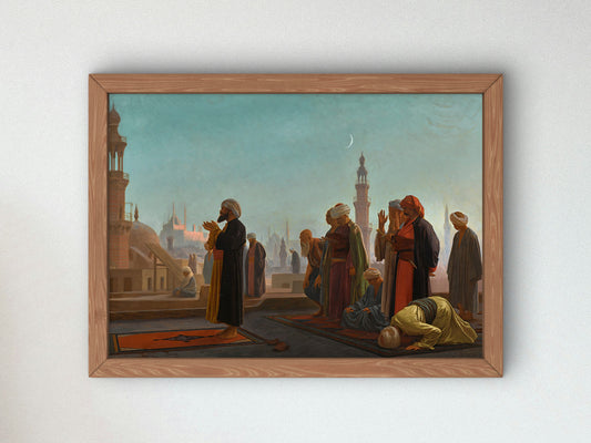 Evening Prayer Cairo by Jean Léon Gérôme 1865, Wall Art Print, Fine Art Reproduction, Museum Quality Decor, Poster