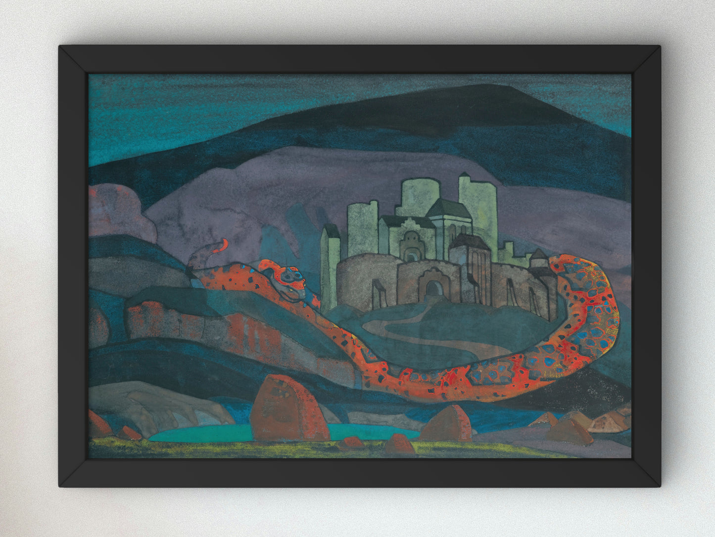 The Doomed City by Nicholas Roerich 1914, Wall Art Print, Fine Art Reproduction, Museum Quality Decor, Poster