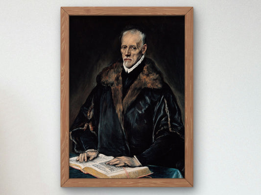 Portrait of Dr Francisco de Pisa by El Greco 1610, Wall Art Print, Fine Art Reproduction, Museum Quality Decor, Poster
