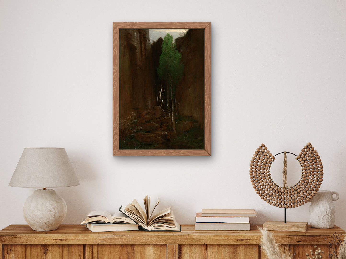 Spring in a Narrow Gorge by Arnold Böcklin 1881, Wall Art Print, Fine Art Reproduction, Museum Quality Decor, Poster