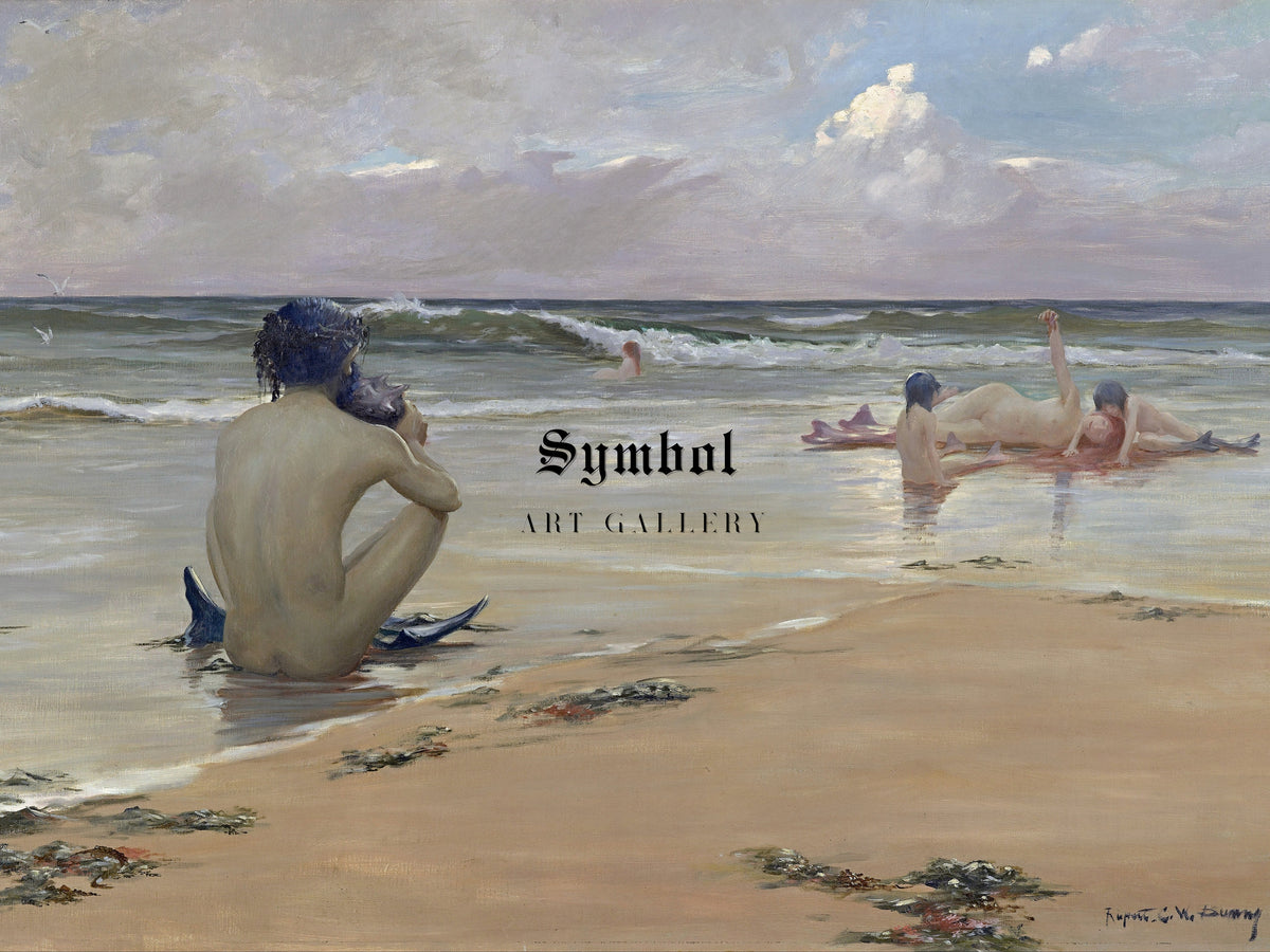 Sea Idyll by Rupert Bunny 1891, Wall Art Print, Fine Art Reproduction, Museum Quality Decor, Poster