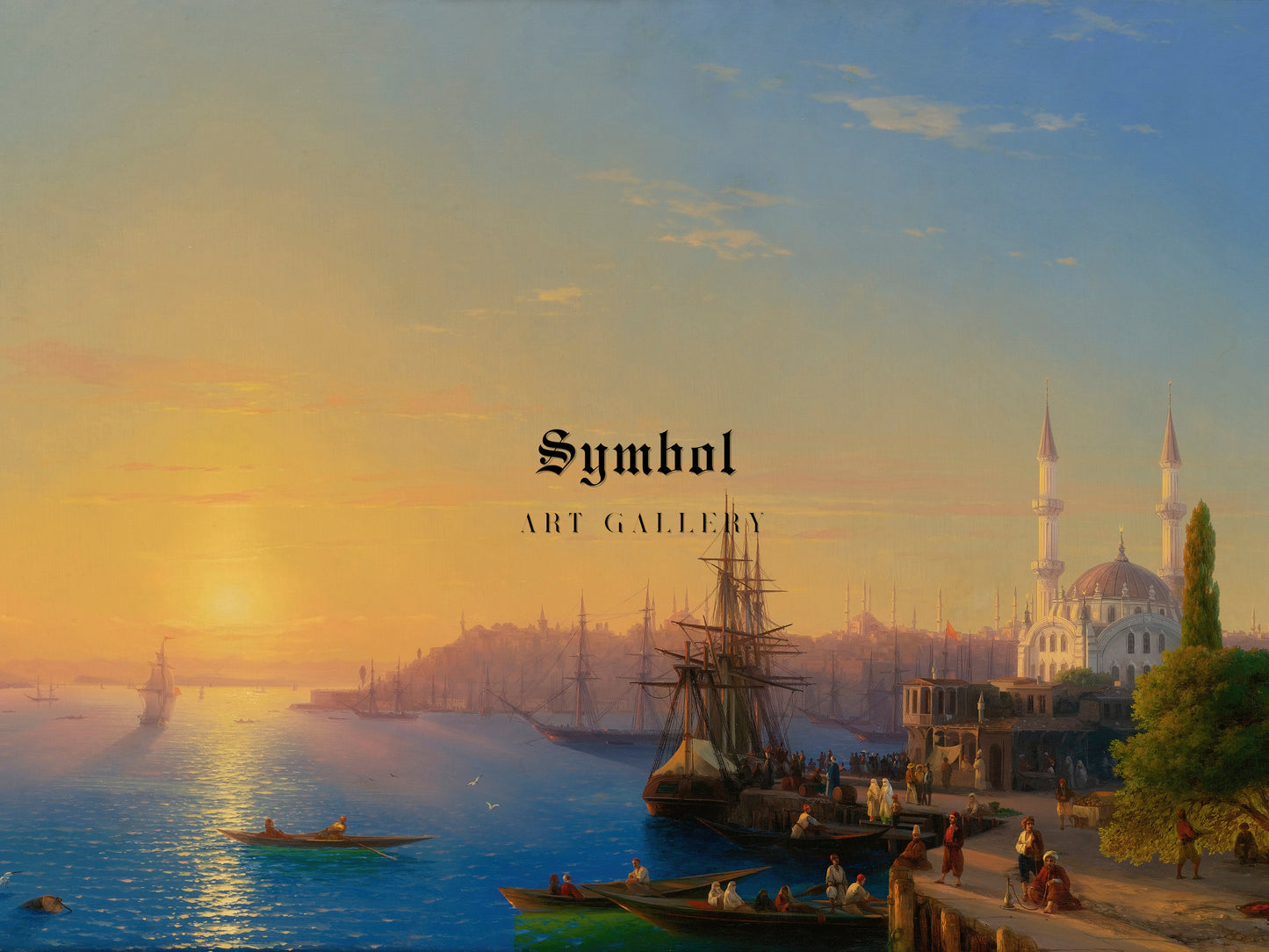 View of Constantinople and the Bosphorus by Ivan Konstantinovich Aivazovsky 1856, Wall Art Print, Fine Art Reproduction, Museum Quality