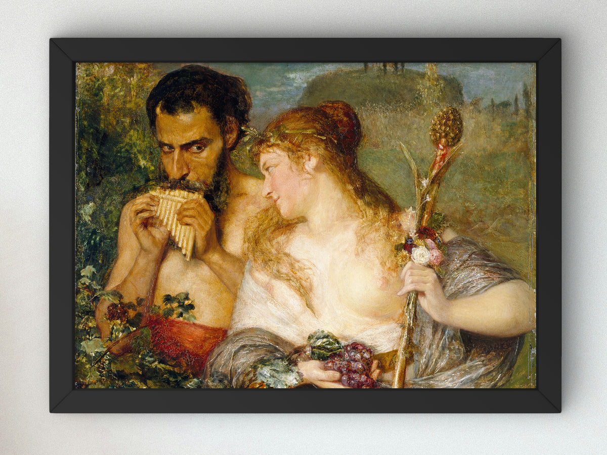 Nymph and Faun by Ernst Josephson 1878, Wall Art Print, Fine Art Reproduction, Museum Quality Decor, Poster