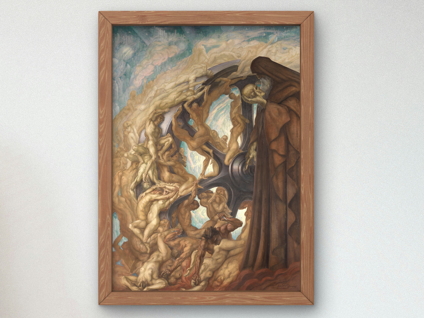La roue du monde by Jean Delville 1940, Wall Art Print, Fine Art Reproduction, Museum Quality Decor, Poster