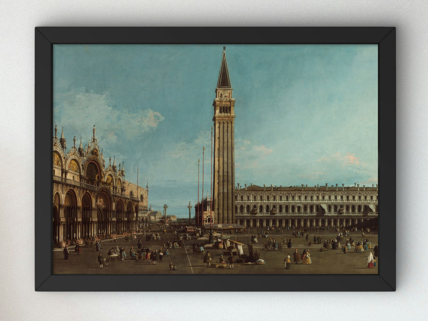 The Piazza San Marco Venice by Canaletto 1746, Wall Art Print, Fine Art Reproduction, Museum Quality Decor, Poster