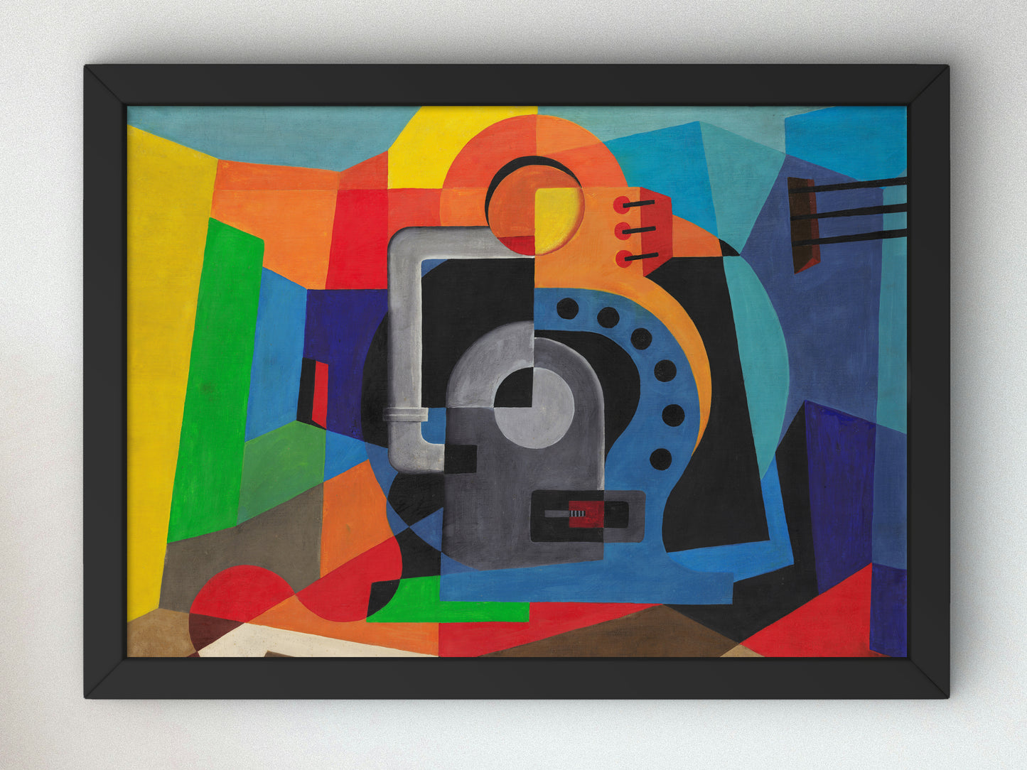 Mechanical Landscape by Fillia 1926, Wall Art Print, Fine Art Reproduction, Museum Quality Decor, Poster
