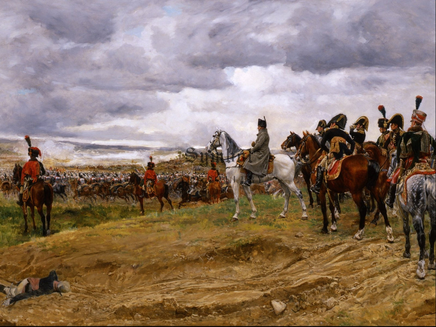 The Battle of Jena by Ernest Meissonier 1888, Wall Art Print, Fine Art Reproduction, Museum Quality Decor, Poster