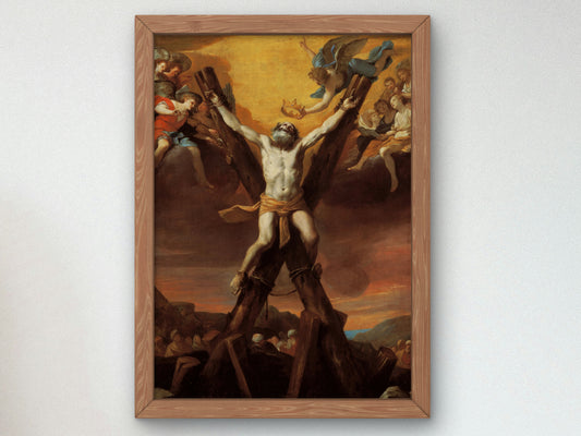 The Crucifixion of St Andrew by Mattia Preti 1651, Wall Art Print, Fine Art Reproduction, Museum Quality Decor, Poster
