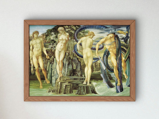 Perseus and Andromeda by Edward Coley Burne Jones 1876, Wall Art Print, Fine Art Reproduction, Museum Quality Decor, Poster