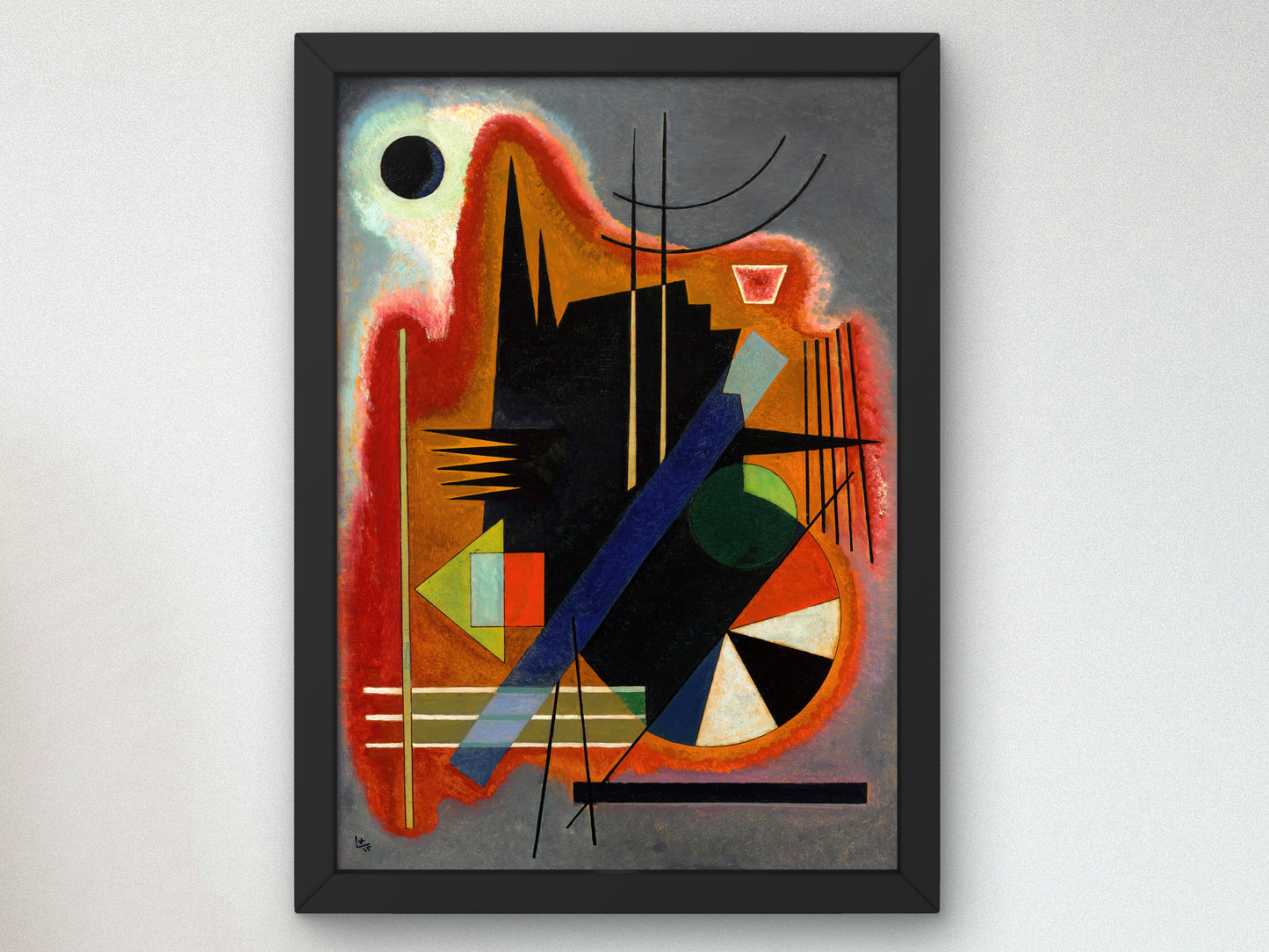 Einige Spitzen by Wassily Kandinsky 1925, Wall Art Print, Fine Art Reproduction, Museum Quality Decor, Poster