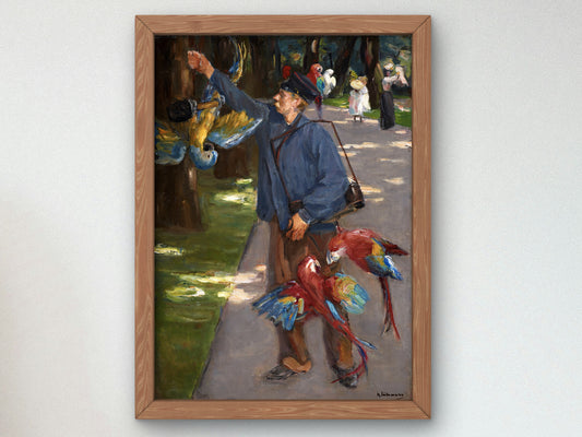 The Parrot Man by Max Liebermann 1902, Wall Art Print, Fine Art Reproduction, Museum Quality Decor, Poster