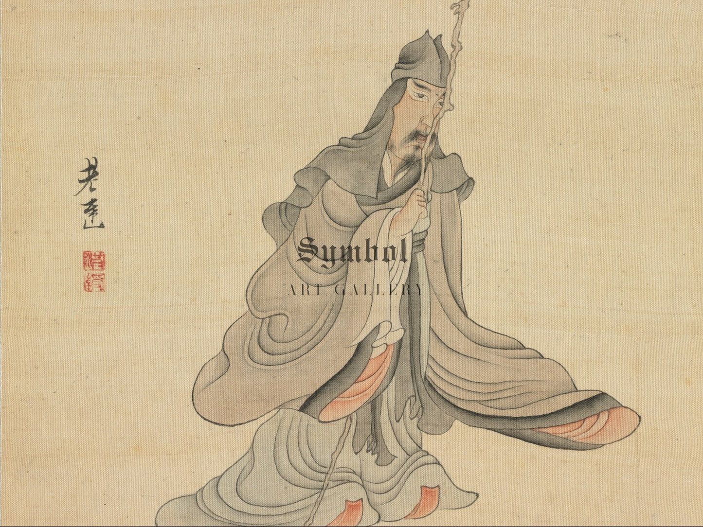 Portrait of Tao Yuanming by Chen Hongshou 1598, Wall Art Print, Fine Art Reproduction, Museum Quality Decor, Poster