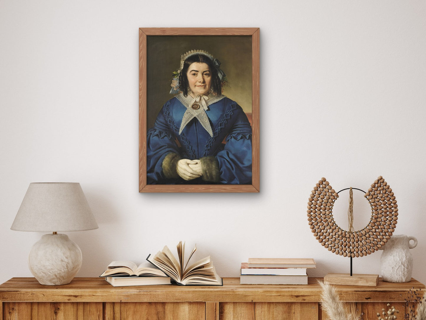 Portrait of a Lady by Eliseo Sala 1850, Wall Art Print, Fine Art Reproduction, Museum Quality Decor, Poster