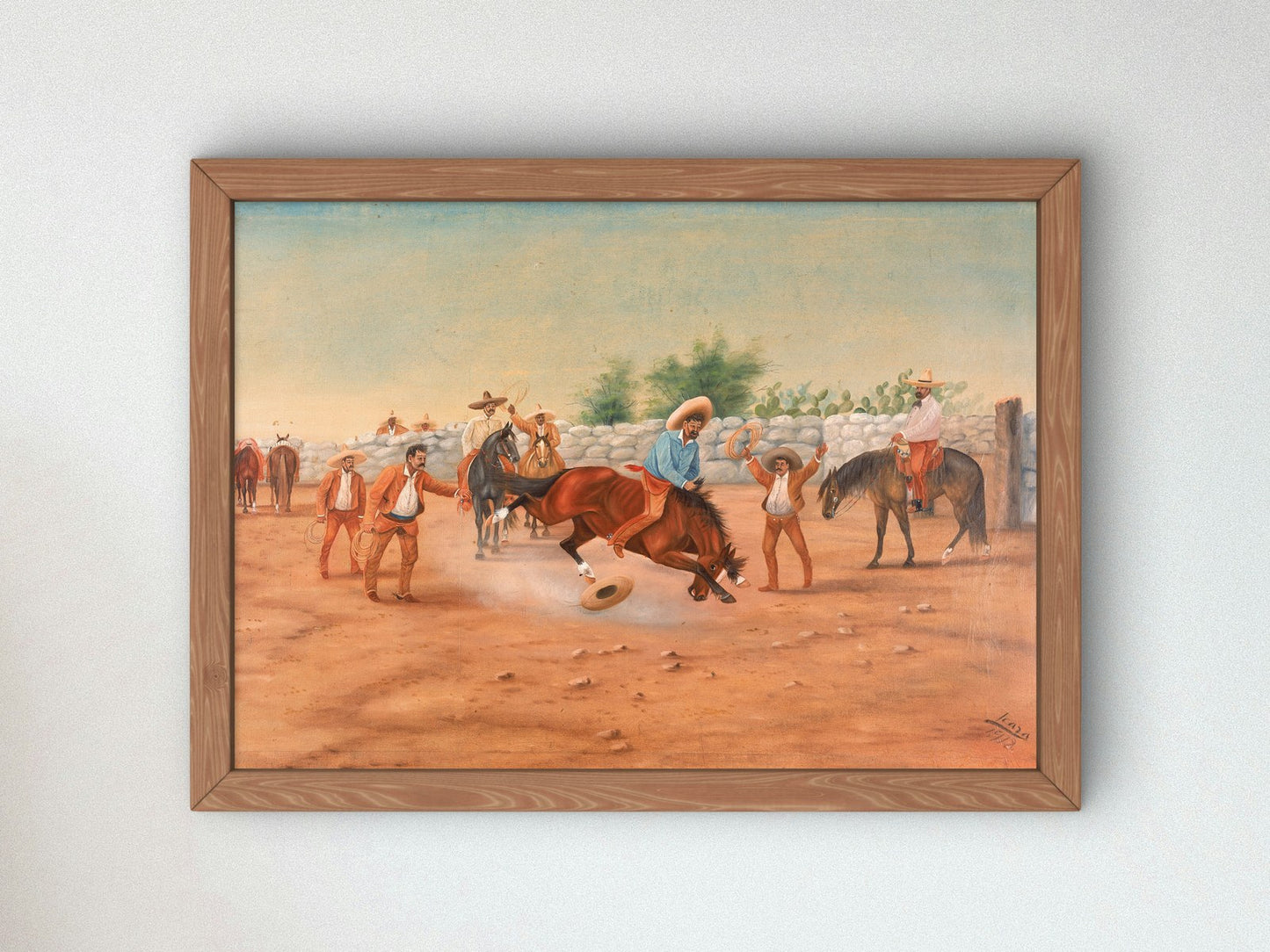 Jineteada by Ernesto Icaza 1911, Wall Art Print, Fine Art Reproduction, Museum Quality Decor, Poster