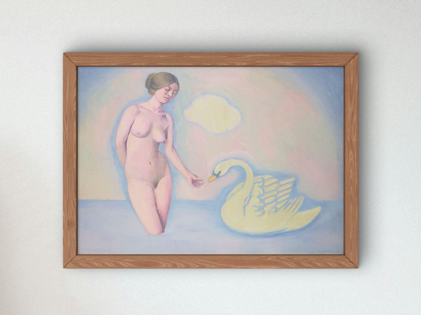 Woman with a Swan by Félix Vallotton 1913, Wall Art Print, Fine Art Reproduction, Museum Quality Decor, Poster