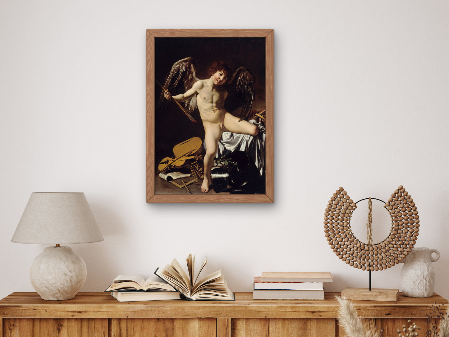 Amor Vincit Omnia by Caravaggio 1602, Wall Art Print, Fine Art Reproduction, Museum Quality Decor, Poster