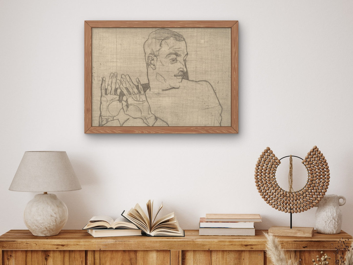 Portrait of Arthur Roessler by Egon Schiele 1914, Wall Art Print, Fine Art Reproduction, Museum Quality Decor, Poster