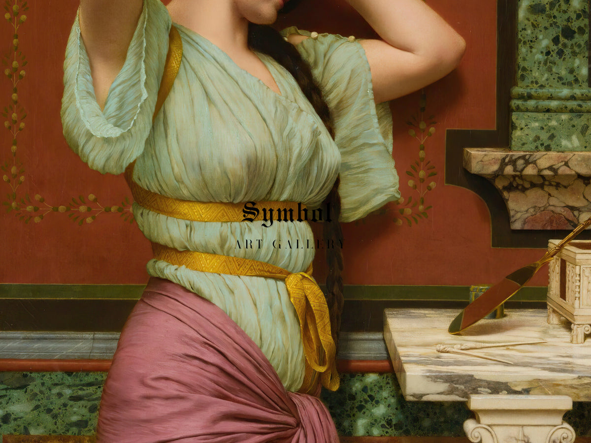 Julia by John William Godward 1914, Wall Art Print, Fine Art Reproduction, Museum Quality Decor, Poster