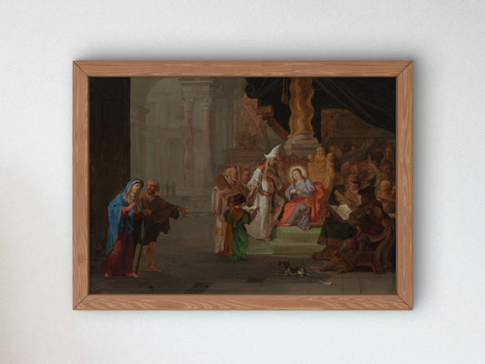 Christ among the Doctors by Abraham Hondius 1668, Wall Art Print, Fine Art Reproduction, Museum Quality Decor, Poster