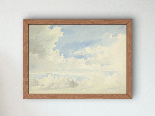 Cloud Study by Aaron Edwin Penley 1858, Wall Art Print, Fine Art Reproduction, Museum Quality Decor, Poster
