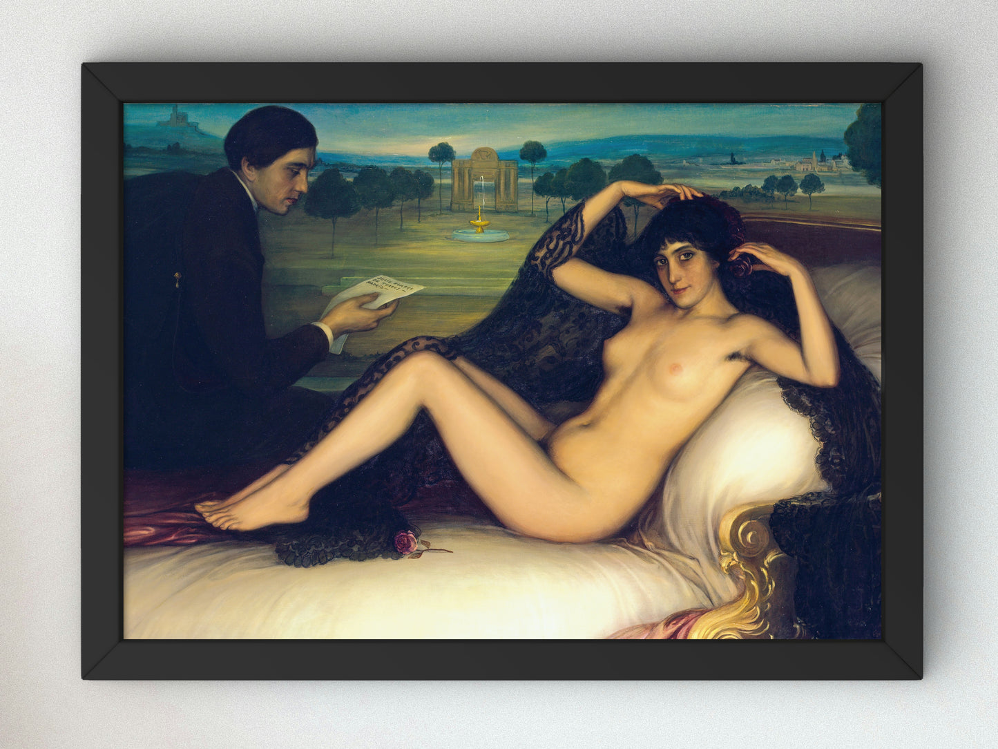 Venus of Poetry by Julio Romero de Torres 1913, Wall Art Print, Fine Art Reproduction, Museum Quality Decor, Poster