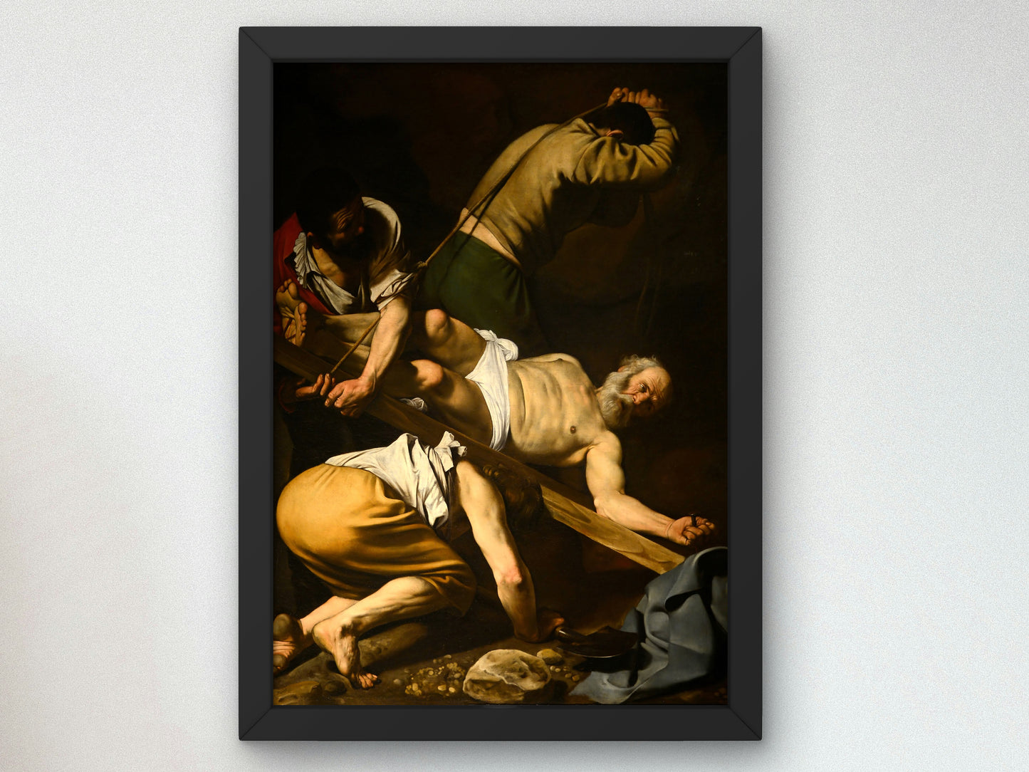 Crucifixion of St. Peter by Caravaggio 1600, Wall Art Print, Fine Art Reproduction, Museum Quality Decor, Poster