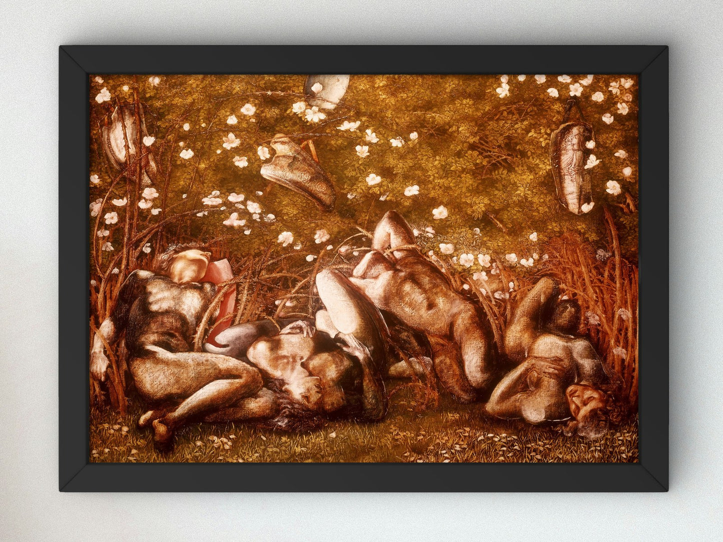 Study for The Sleeping Knights by Edward Burne Jones 1870, Wall Art Print, Fine Art Reproduction, Museum Quality Decor, Poster