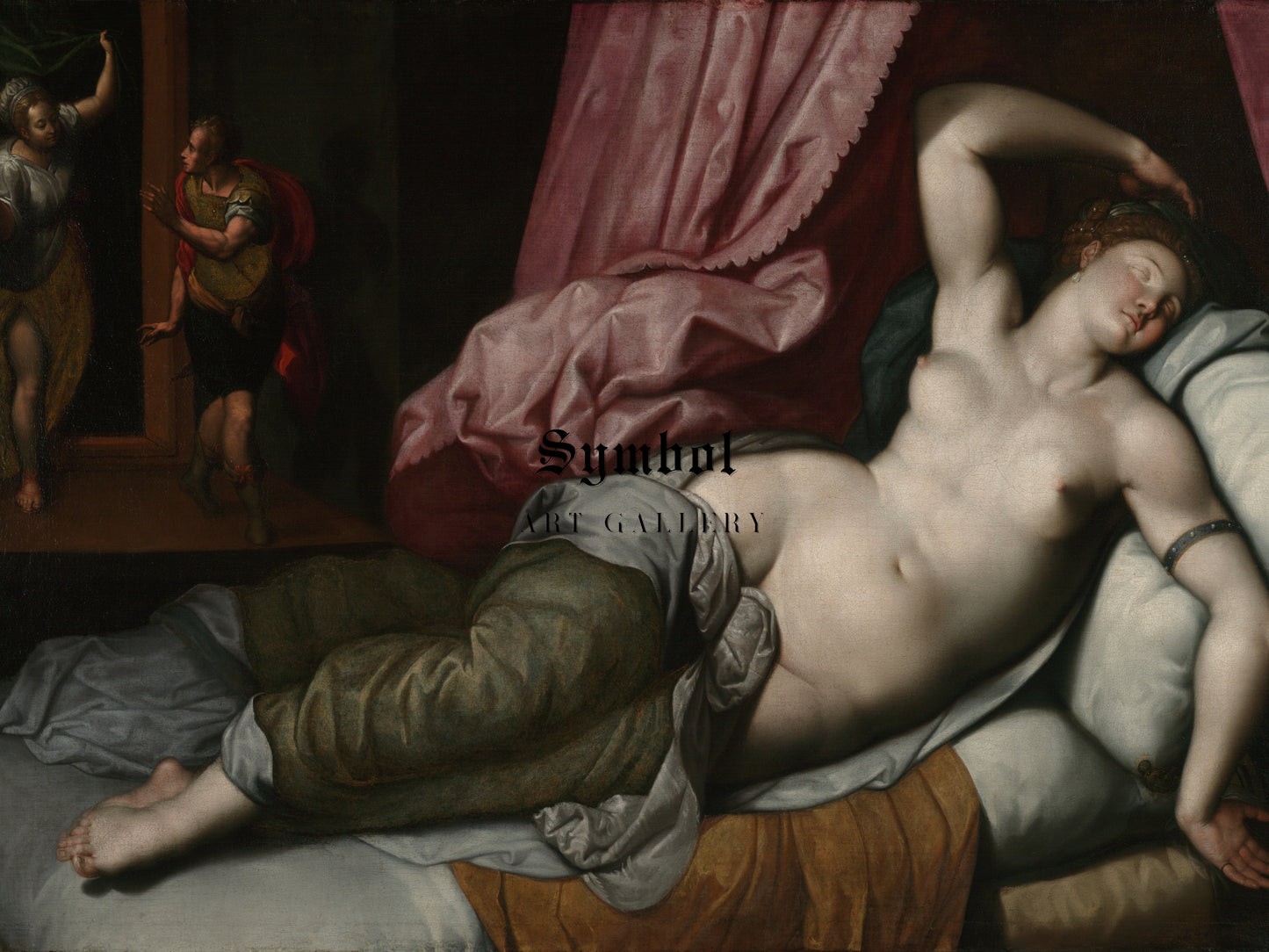Paris Being Admitted to the Bedchamber of Helen by Jacob De Backer 1585, Wall Art Print, Fine Art Reproduction, Museum Quality Decor, Poster