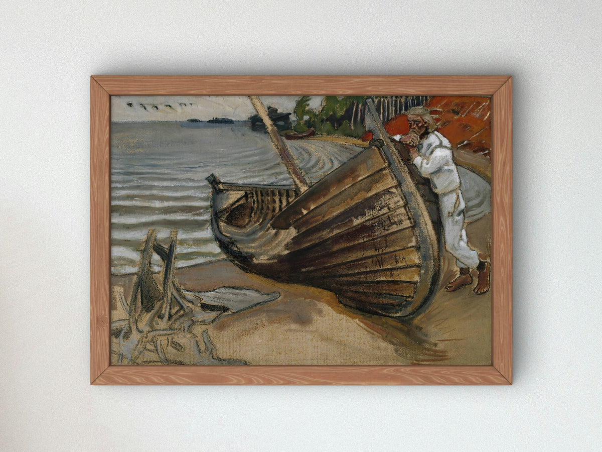 The Lamenting Boat by Akseli Gallen Kallela 1906, Wall Art Print, Fine Art Reproduction, Museum Quality Decor, Poster
