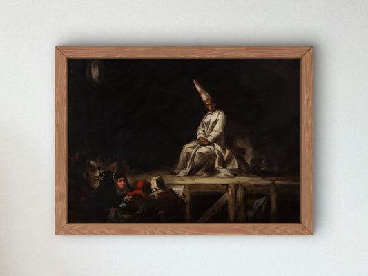 Auto da fé by Eugenio Lucas Velázquez 1853, Wall Art Print, Fine Art Reproduction, Museum Quality Decor, Poster