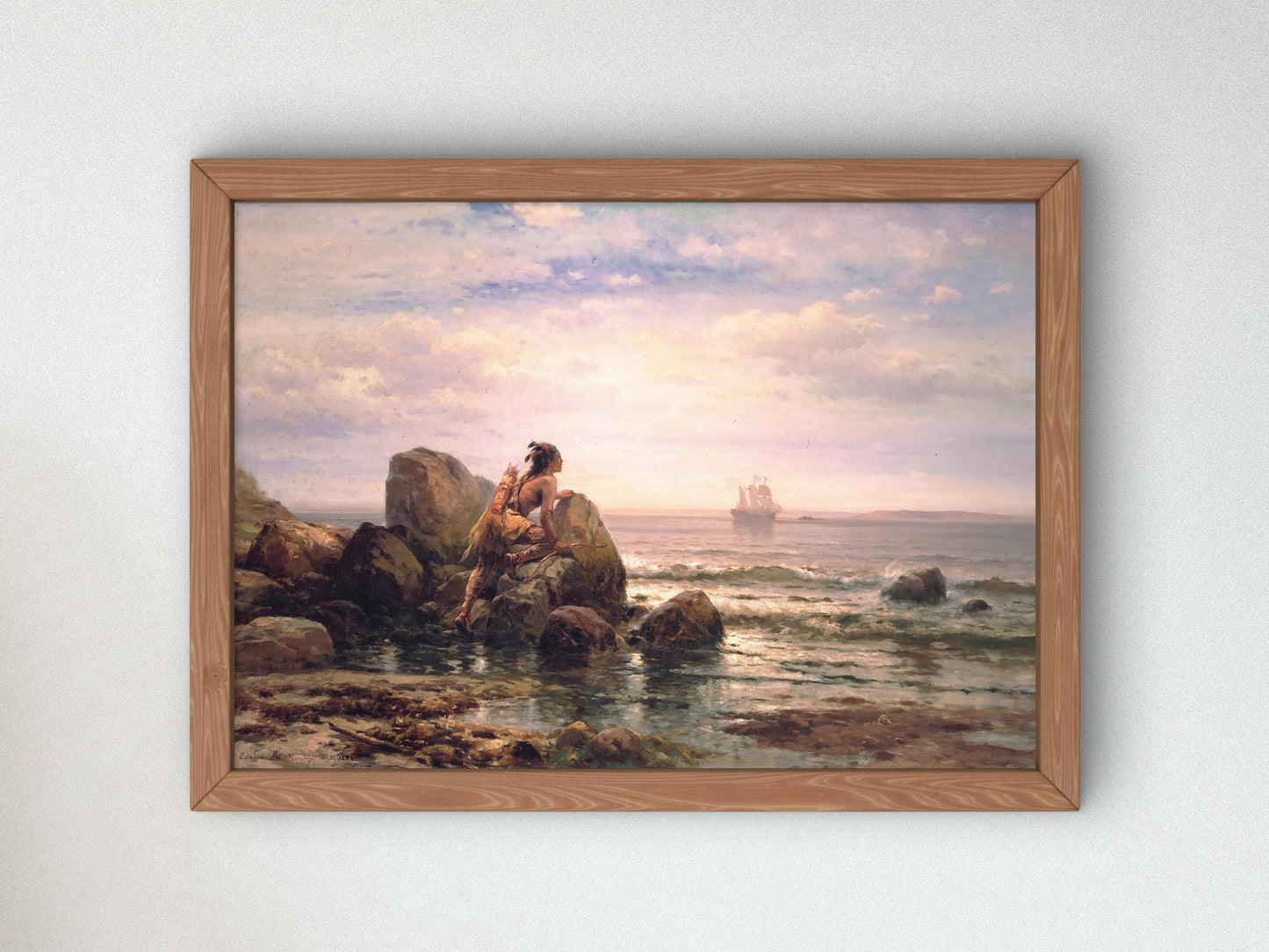 Henrik Hudson Entering New York Harbor September 11 1609 by Edward Moran 1892, Wall Art Print, Fine Art Reproduction, Museum Quality Decor