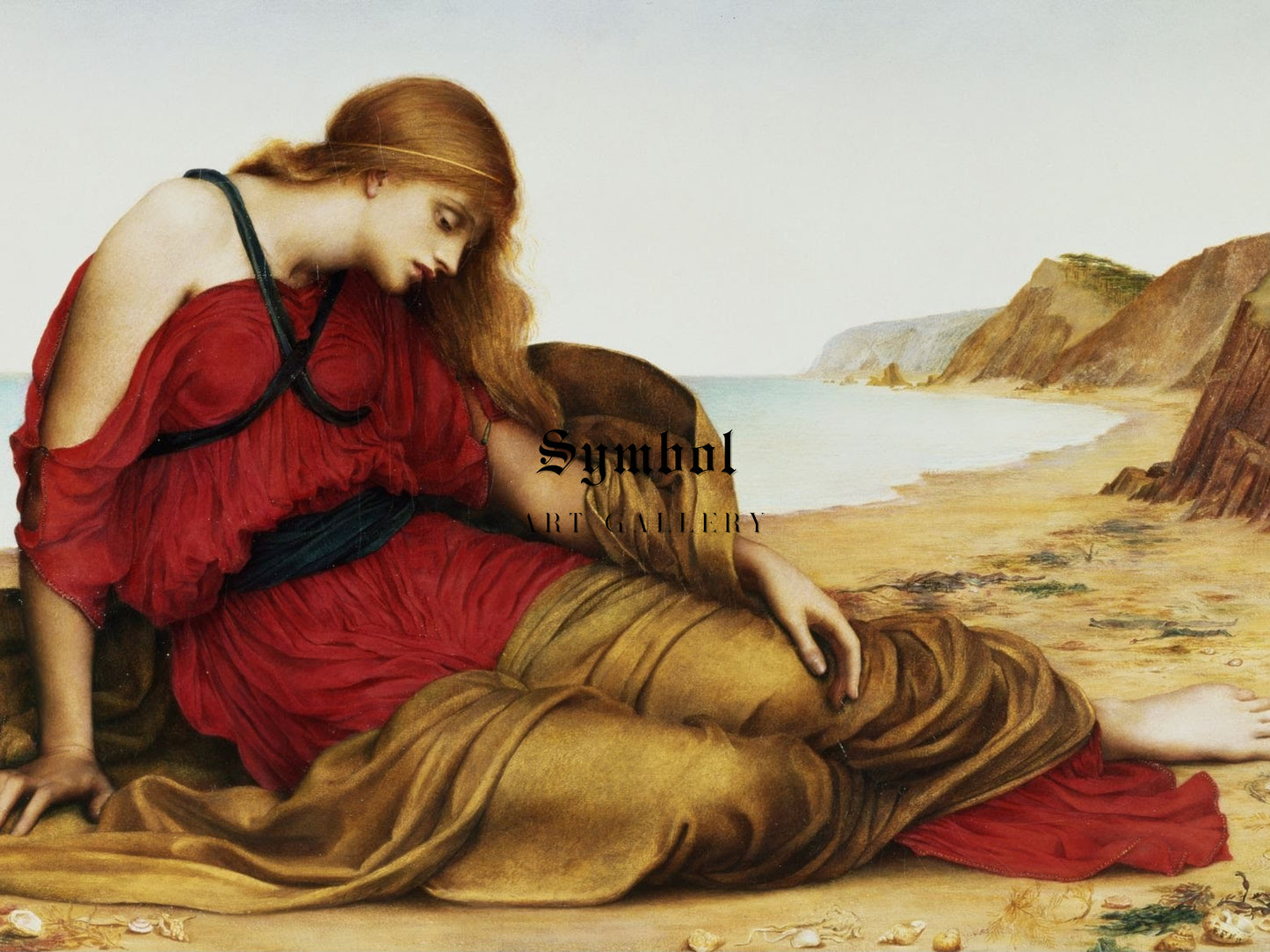 Ariadne at Naxos by Evelyn De Morgan 1877, Wall Art Print, Fine Art Reproduction, Museum Quality Decor, Poster