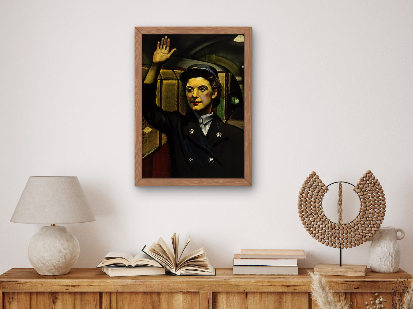 Seeing it Through Station Woman by Eric Kennington 1944, Wall Art Print, Fine Art Reproduction, Museum Quality Decor, Poster