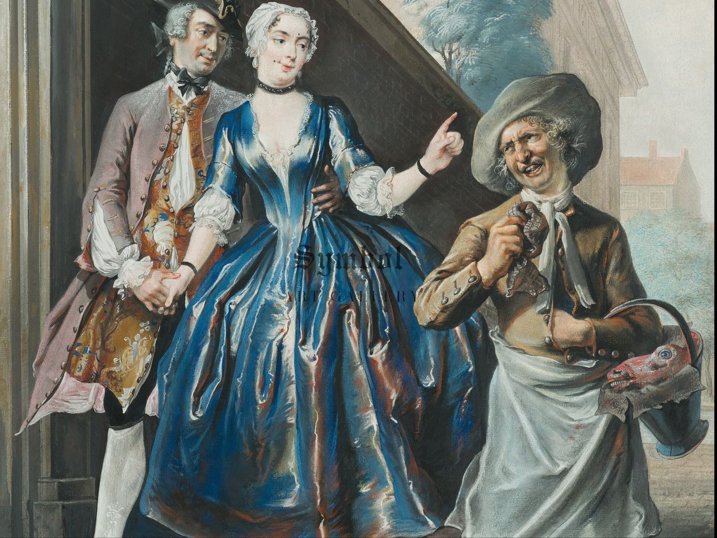 Pefroen and the Sheep's Head by Cornelis Troost 1739, Wall Art Print, Fine Art Reproduction, Museum Quality Decor, Poster